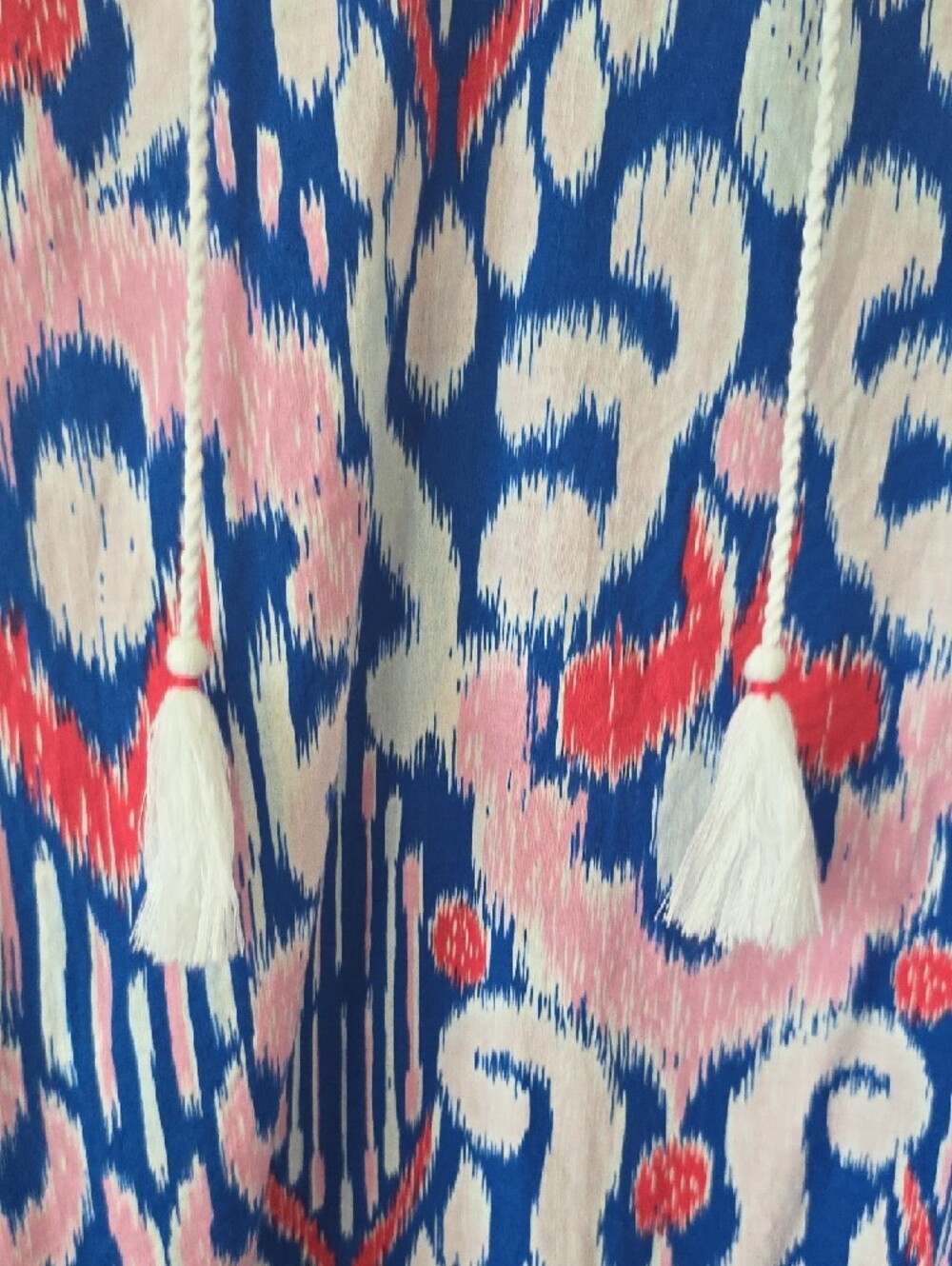 crown & ivy Blue, Pink & White Ikat-Print Sleeveless Dress Size M - Picture 4 of 13